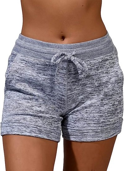 Soft Comfy Activewear Lounge Shorts with Pockets and Drawstring for Women
