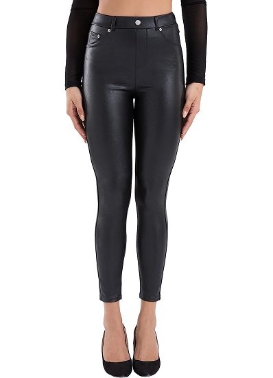 Women's imitation leather leggings High waist leather pants Elastic Leggings
