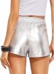 Ladies Yoga Hot Shorts Shiny Metallic Pants