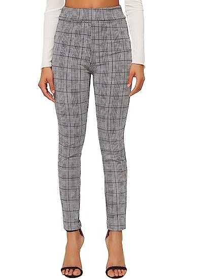 Women's Casual Skinny Leggings Stretchy High Waisted Work Pants