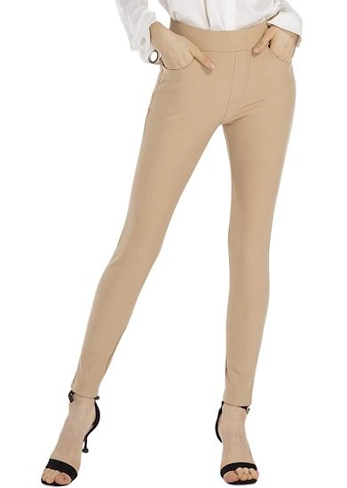 Ladies casual work dress leggings leggings with pockets