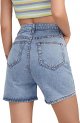 Women's High Waist Straight Denim Shorts Solid Color Denim Shorts With Pockets
