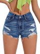 Women's Ripped Distressed Skinny Denim Shorts