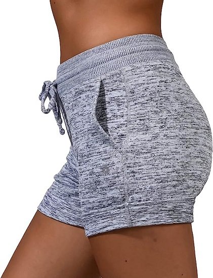Soft Comfy Activewear Lounge Shorts with Pockets and Drawstring for Women